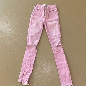 Cotton Citizen Light Pink Skinny Jeans
